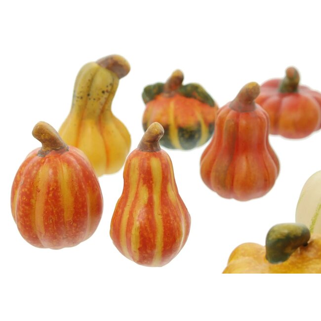 Dream-Living Terracotta decoratie pompoentjes 7-8 cm - 12 stuks