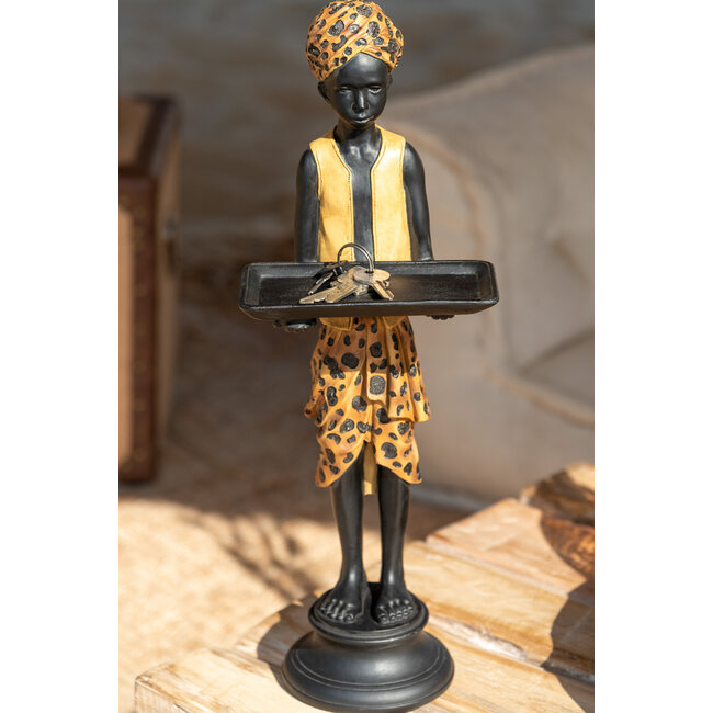 J-Line Boy Tray Poly Zwart/Bruin