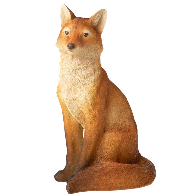 J-Line Fox Sitting Limepowder Orange