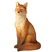 J-Line Fox Sitting Limepowder Orange