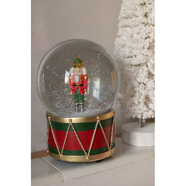 J-Line Waterbol Notenkraker Limoenpoeder Kerst Rood/Donkergroen