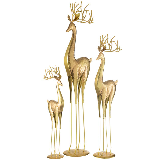 J-Line Rendier op basismetaal goud groot