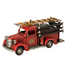 J-Line Brandweerwagen antiek metaal rood