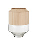 J-Line Vaas Rond Hoog Hout/Glas Lichtbruin Groot