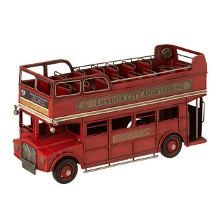J-Line Bus Antiek Metaal Rood