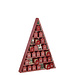 J-Line Tree + House Adventskalender Multiplex Kerst Rood