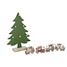 J-Line Boom + Trein Hangers Multiplex Donkergroen/Kerstrood
