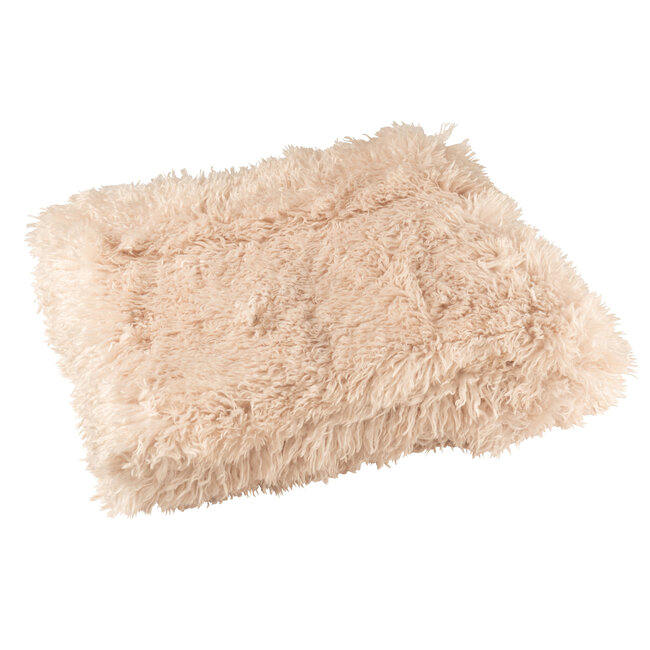 J-Line Deken Moutie Polyester Beige