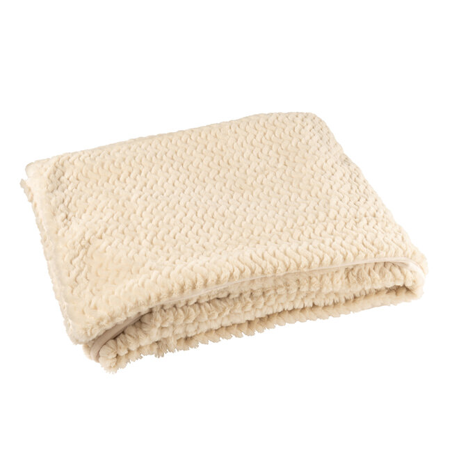 J-Line Deken Polyester Beige
