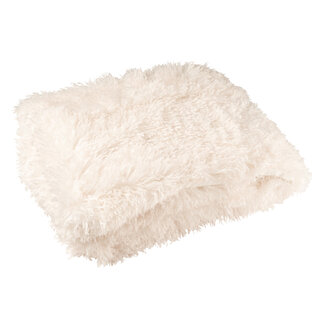 J-Line Deken Moutie Polyester Wit