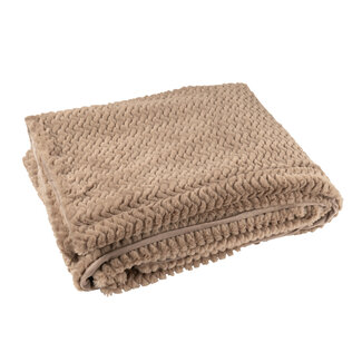 J-Line Deken Polyester Taupe