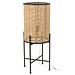 J-Line Lamp Staande Bamboe/Metaal Naturel