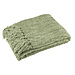J-Line Deken Chenille Polyester Mosgroen