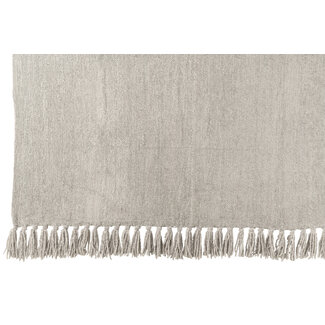 J-Line Deken Chenille Polyester Grijs