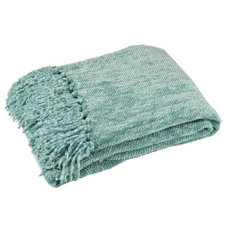 J-Line Deken Chenille Polyester Turquoise