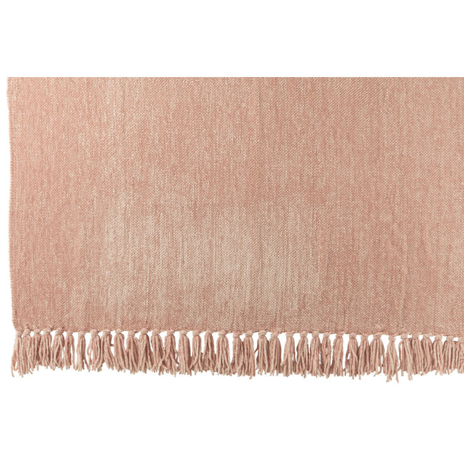 J-Line Deken Chenille Polyester Lichtroze