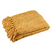 J-Line Deken Chenille Polyester Okergeel