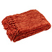 J-Line Deken Chenille Polyester Roestbruin