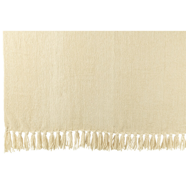 J-Line Deken Chenille Polyester Ecru