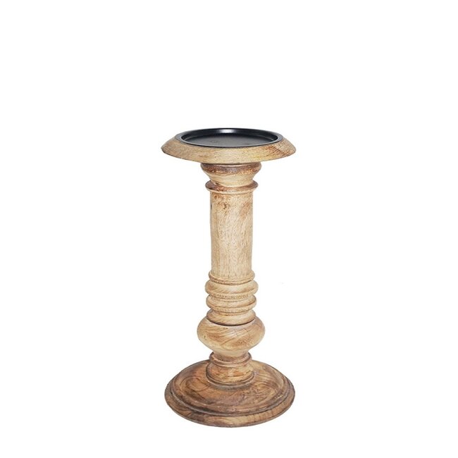 Mars & More kandelaar mango hout bol 20cm