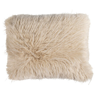 Mars & More kussen teddy langhaar pluk beige 30x50cm