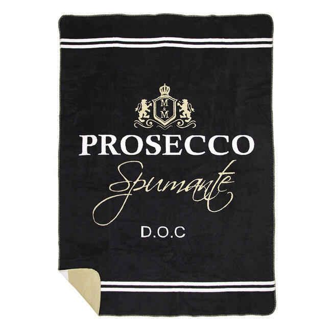Mars & More plaid wijn prosecco zwart 150x200cm