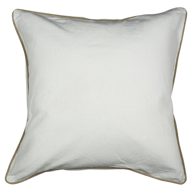 Mars & More kussen wit met jute bies 55x55cm*