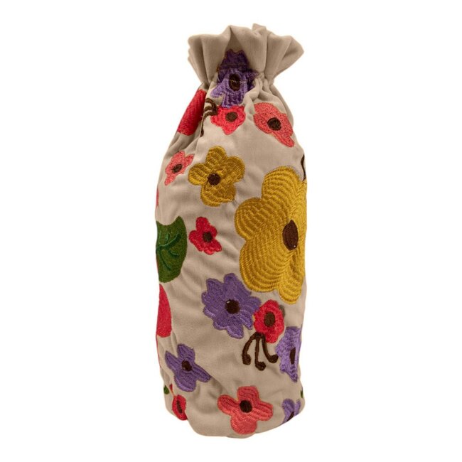 Mars & More Wijn fles hoes Joy off wit h37 x 12cm