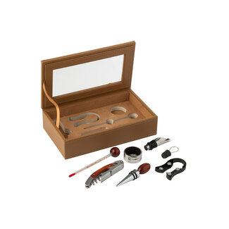 J-Line Box Wijn Accessoires Pu Camel