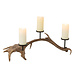 J-Line Kaarsenhouder Gewei Polyresin Bruin Groot