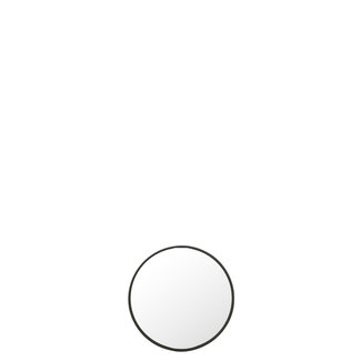 J-Line Spiegel Rond Mat Zwart Medium