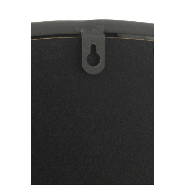J-Line Spiegel Rond Mat Zwart Medium