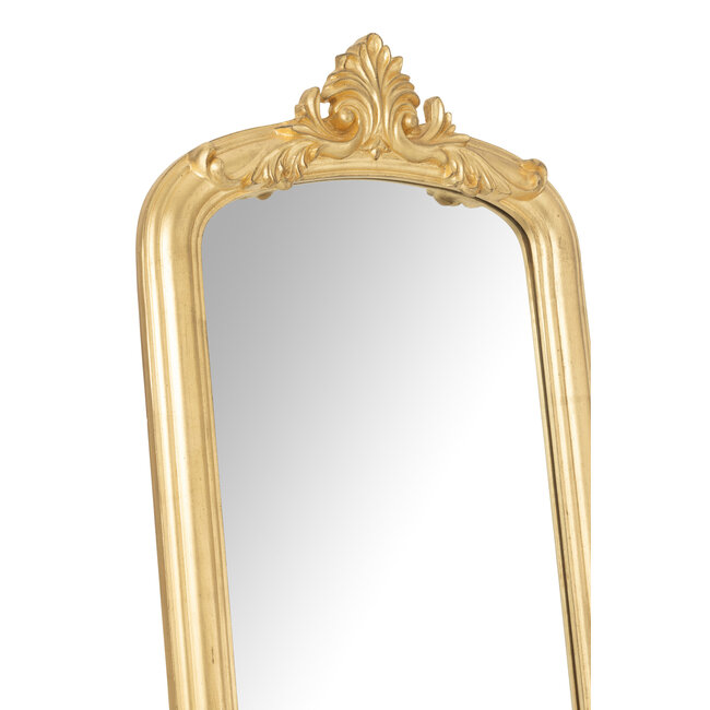 J-Line Staande spiegel Emi Wood goudkleurig