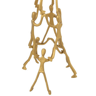 J-Line Figuurtoren Aluminium Goudkleurig 147x50x50cm