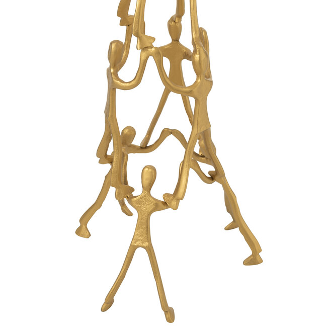 J-Line Figuurtoren Aluminium Goudkleurig 147x50x50cm