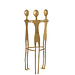 J-Line Figuur 3 Heren Aluminium Goudkleurig 150x57x57cm