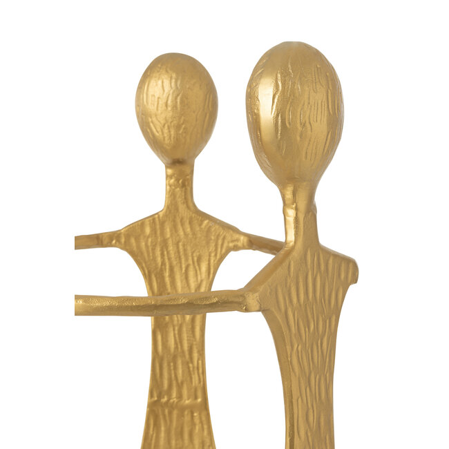 J-Line Figuur 3 Heren Aluminium Goudkleurig 150x57x57cm