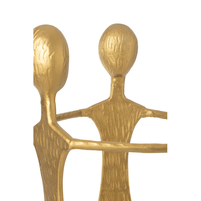 J-Line Figuur 3 Heren Aluminium Goudkleurig 150x57x57cm