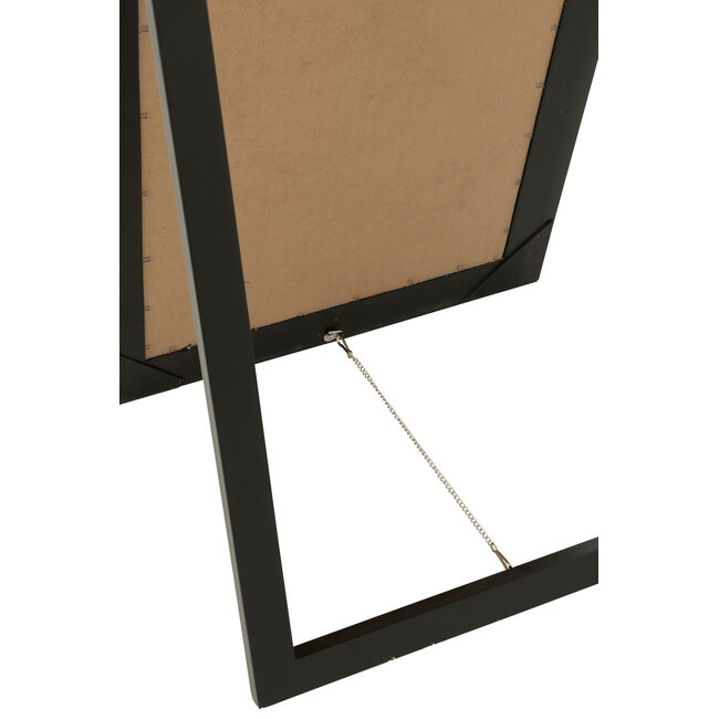 J-Line Staande passpiegel Emi Wood Zwart