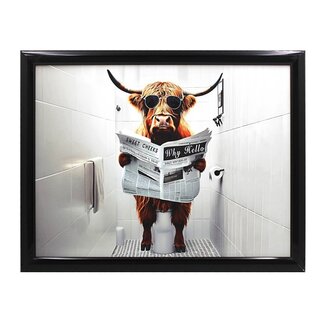 Lesser & Pavey Schootkussen laptray  Schotse hooglander op de wc  44 x 34 x 6 cm