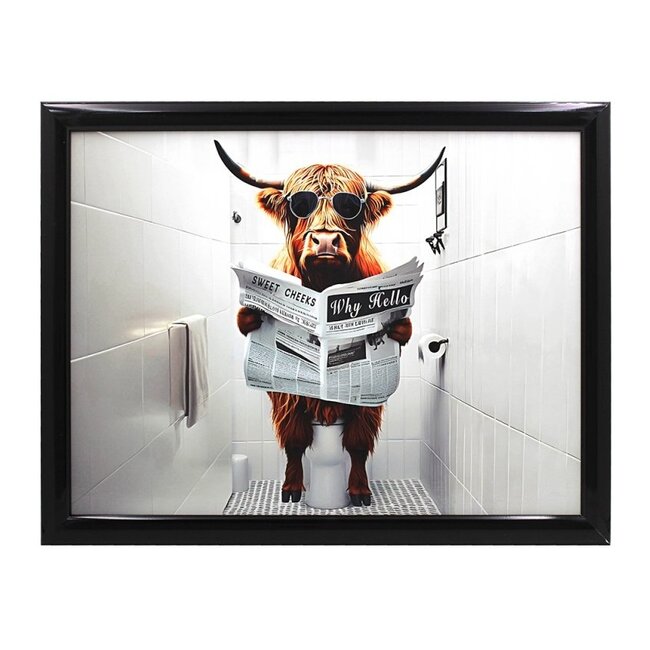 Lesser & Pavey Schootkussen laptray  Schotse hooglander op de wc  44 x 34 x 6 cm