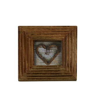 Mars & More fotolijst mango hout vierkant 19x19cm