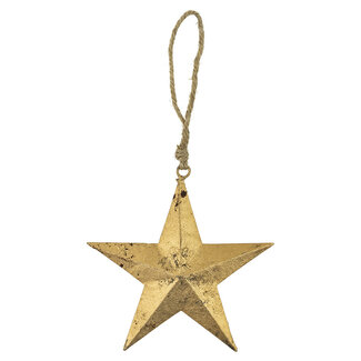 Mars & More ster hanger goud touw 15cm*