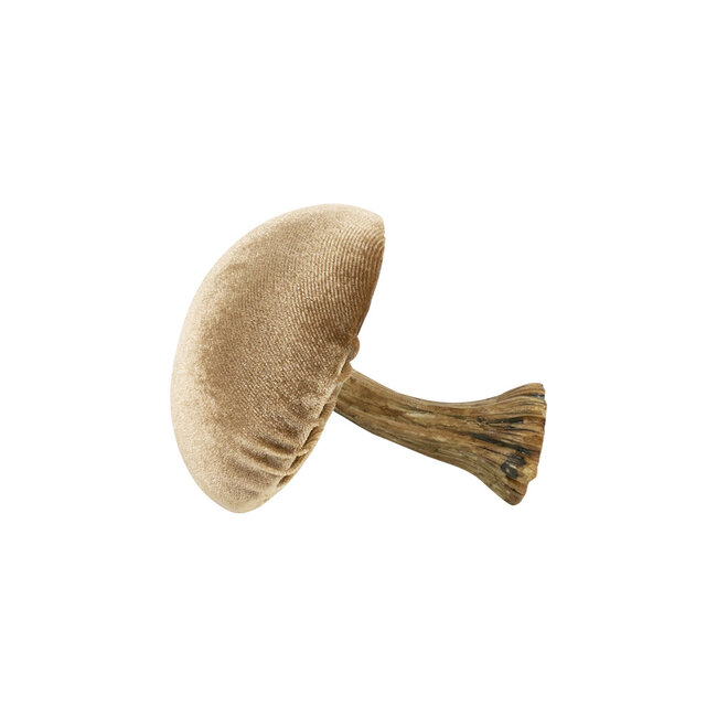 Mars & More decoratie fluweel champignon beige 10cm