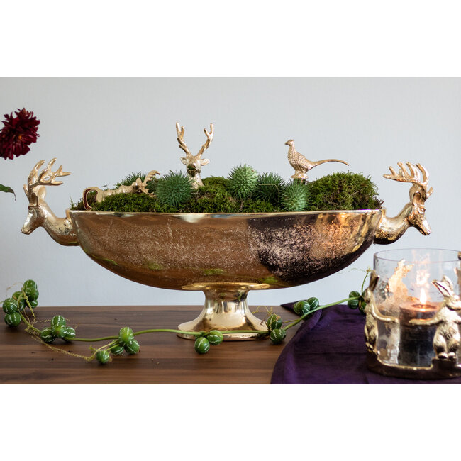 Mars & More schaal ovaal hert champagne goud 68cm