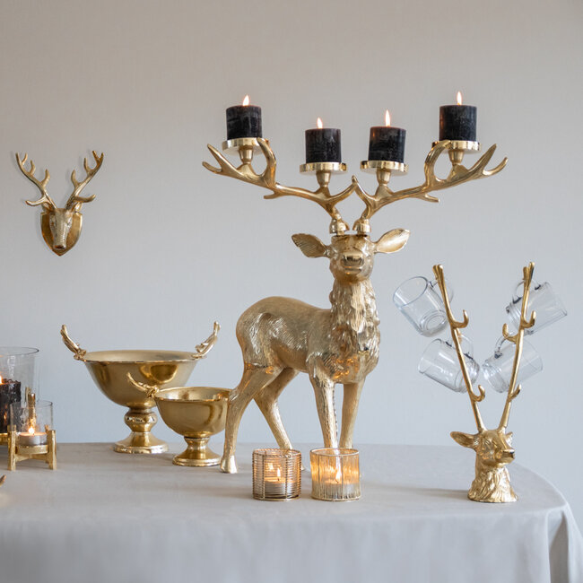 Mars & More wanddecoratie hert champagne goud