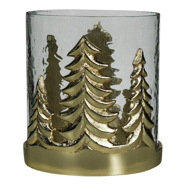 Mars & More windlicht hert champagne goud medium