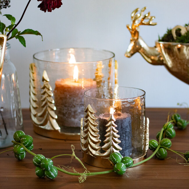 Mars & More windlicht hert champagne goud medium