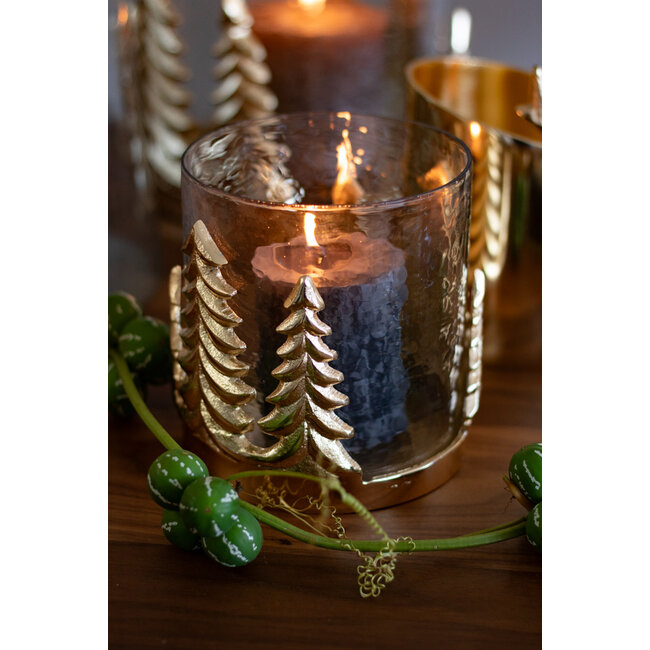 Mars & More windlicht hert champagne goud medium