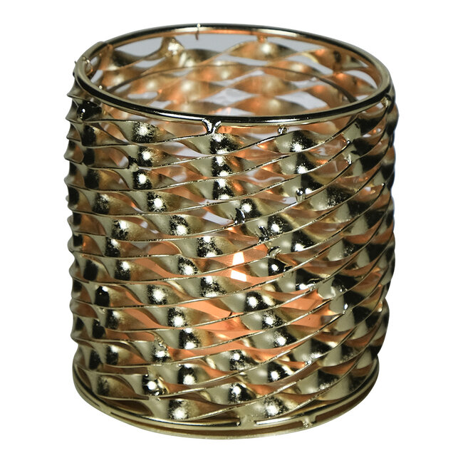 Mars & More windlicht metaal champagne goud d